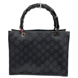 ◆◆ GUCCI グッチ ハンドバッグ GGキャンバス バンブー ショルダーバッグ 2way 002.1016 ブラック Bランク