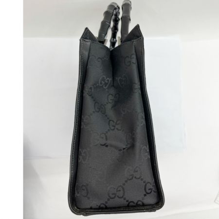  GUCCI グッチ ハンドバッグ GGキャンバス バンブー ショルダーバッグ 2way 002.1016 ブラック
