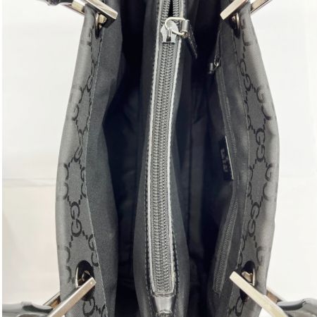  GUCCI グッチ ハンドバッグ GGキャンバス バンブー ショルダーバッグ 2way 002.1016 ブラック
