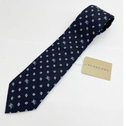 ◆◆ BURBERRY LONDON バーバリーロンドン ネクタイ シルクネクタイ タグ付き 馬柄 ネイビー Sランク