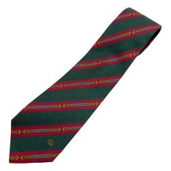 ◆◆ GUCCI グッチ ネクタイ シルクネクタイ ホースビット グリーン Bランク