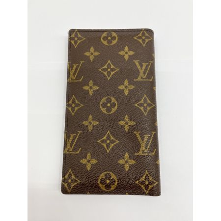  LOUIS VUITTON ルイヴィトン 長財布 ポルトシェキエカルトクレディ モノグラム 角ソリ 下部分少し破け M62225 ブラウン系