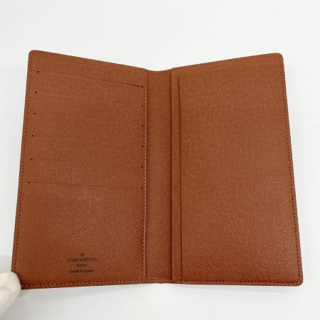  LOUIS VUITTON ルイヴィトン 長財布 ポルトシェキエカルトクレディ モノグラム 角ソリ 下部分少し破け M62225 ブラウン系