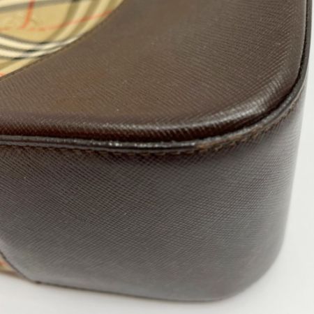  Burberrys バーバリーズ オールド バッグ トートバッグ ノバチェック チャーム ブラウン