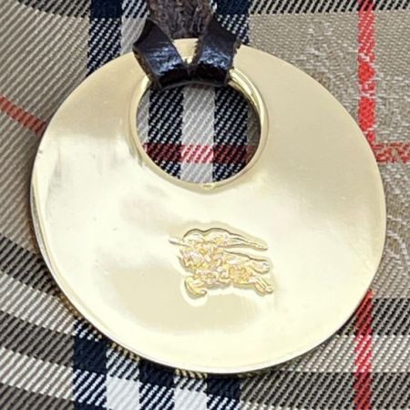  Burberrys バーバリーズ オールド バッグ トートバッグ ノバチェック チャーム ブラウン