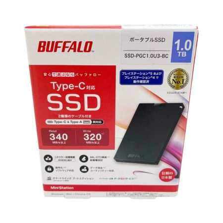  BUFFALO バッファロー 外付けSSD ポータブルSSD 1.0TB SSD-PGC1.0U3-BC