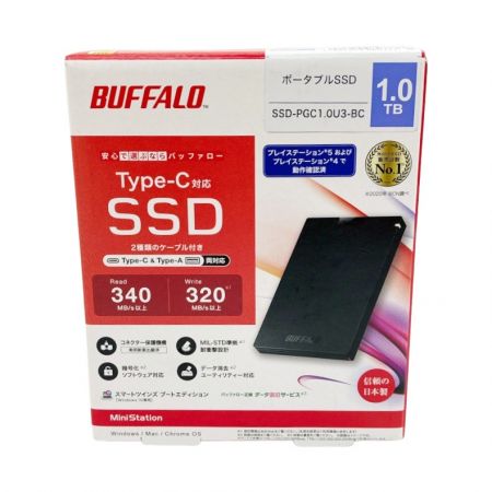  BUFFALO バッファロー 外付けSSD ポータブルSSD 1.0TB SSD-PGC1.0U3-BC