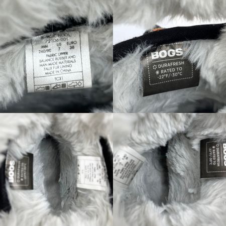  BOGS スノーブーツ ボア 24cm サイズ38 72106-001 グレー
