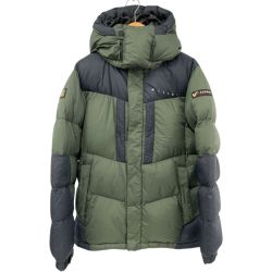 ◆◆ MILLET ミレー ダウンジャケット タグ破れ オリーブ×ブラック Bランク