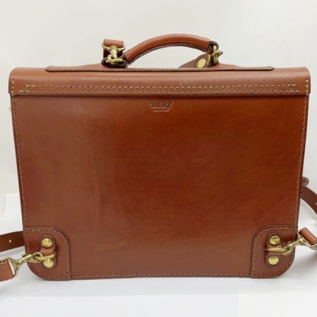  HERZ リュック レザー 長方形 ブラウン