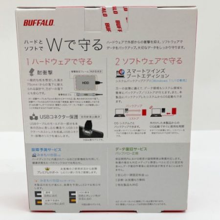  BUFFALO バッファロー ポータブルＨＤＤ  HD-PGF1.0U3-WHA HDD：1TB ホワイト