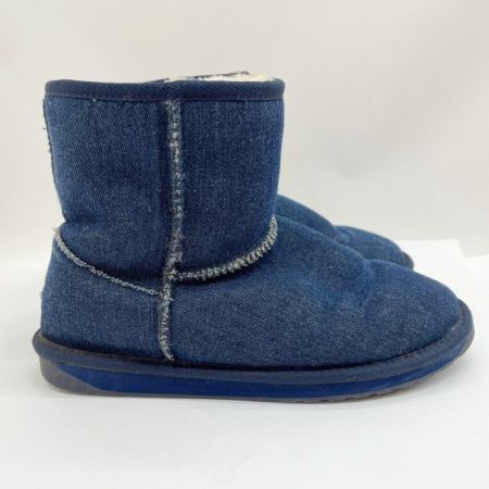  EMU エミュー ムートンブーツ STINGER DENIM MINI W11377 24cm US7 インディゴ