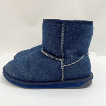  EMU エミュー ムートンブーツ STINGER DENIM MINI W11377 24cm US7 インディゴ