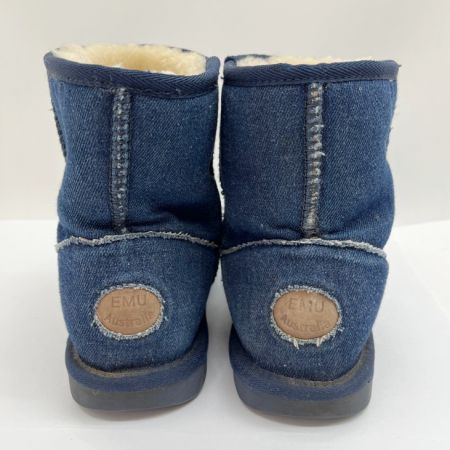  EMU エミュー ムートンブーツ STINGER DENIM MINI W11377 24cm US7 インディゴ