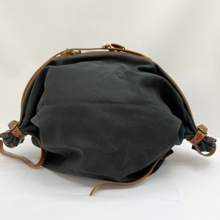  IL BISONTE イルビゾンテ ハンドバッグ キャンバス レザー 色あせ有 ブラック