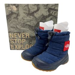 ◆◆ THE NORTH FACE ザノースフェイス スノーブーツ キッズ デニム 18.0cm 7051729 ブルー Aランク