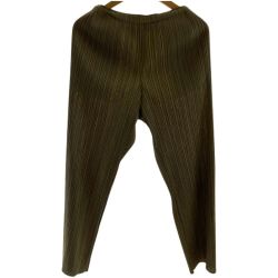 ◆◆ ISSEY MIYAKE イッセイミヤケ パンツ プリーツプリーズ サイズ1 PP91-JF433 オリーブ Bランク