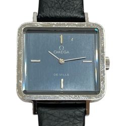 ◆◆ OMEGA オメガ デビル スクエア レディース 腕時計 手巻き アンティーク ネイビー Cランク