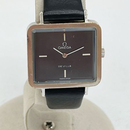  OMEGA オメガ デビル スクエア レディース 腕時計 手巻き アンティーク ネイビー