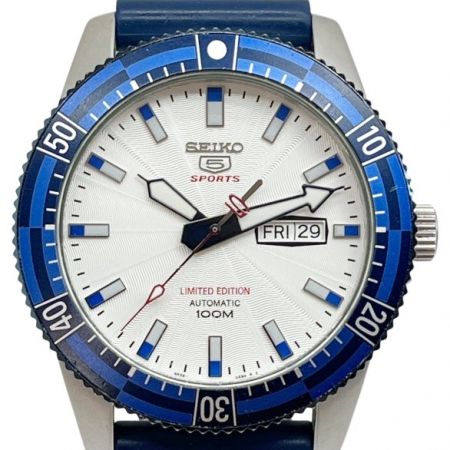  SEIKO セイコー セイコー5スポーツ メンズ 腕時計 富士山世界遺産登録記念モデル 4R36-05B0 ブルー x ホワイト