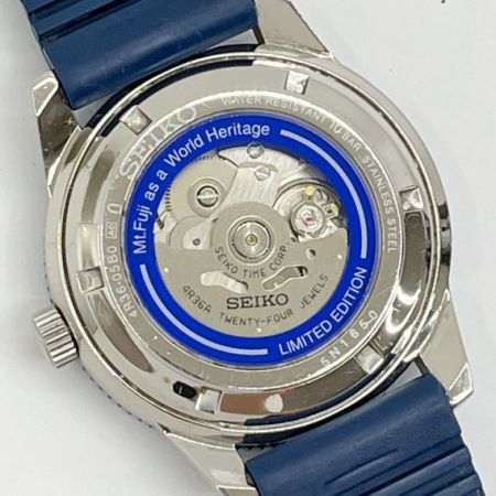  SEIKO セイコー セイコー5スポーツ メンズ 腕時計 富士山世界遺産登録記念モデル 4R36-05B0 ブルー x ホワイト