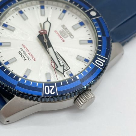  SEIKO セイコー セイコー5スポーツ メンズ 腕時計 富士山世界遺産登録記念モデル 4R36-05B0 ブルー x ホワイト