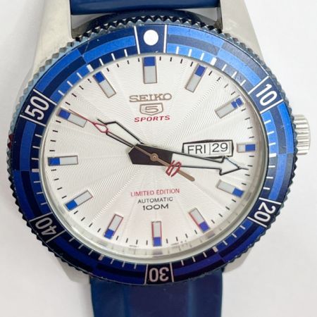 SEIKO セイコー セイコー5スポーツ メンズ 腕時計 富士山世界遺産登録記念モデル 4R36-05B0 ブルー x ホワイト
