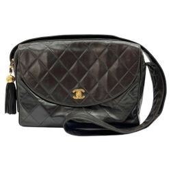 ◆◆ CHANEL シャネル マトラッセ ショルダーバッグ ヴィンテージ フリンジ アンティーク 3119316 ブラック Cランク