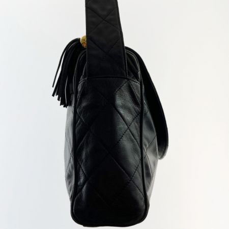  CHANEL シャネル マトラッセ ショルダーバッグ ヴィンテージ フリンジ アンティーク 3119316 ブラック