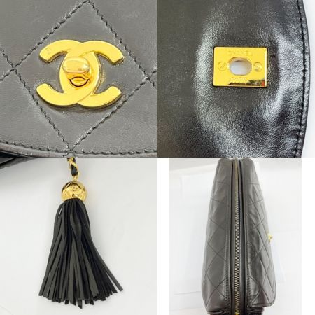  CHANEL シャネル マトラッセ ショルダーバッグ ヴィンテージ フリンジ アンティーク 3119316 ブラック