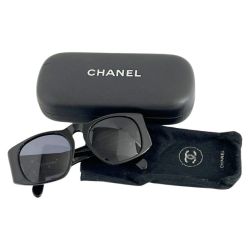 ◆◆ CHANEL シャネル サングラス マトラッセ ココマーク 01450 ブラック x ゴールド Bランク