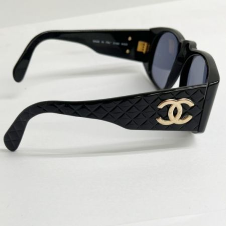  CHANEL シャネル サングラス マトラッセ ココマーク 01450 ブラック x ゴールド