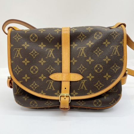  LOUIS VUITTON ルイヴィトン モノグラム ソミュール30 バッグ ショルダー M42256 ブラウン系