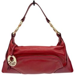 ◆◆ FENDI フェンディ ハンドバッグ 肩掛け ショルダー レザー 2415-8BR464-MK6-049 レッド Bランク