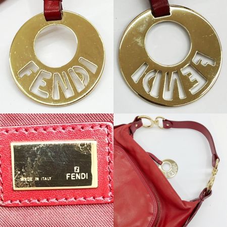  FENDI フェンディ ハンドバッグ 肩掛け ショルダー レザー 2415-8BR464-MK6-049 レッド