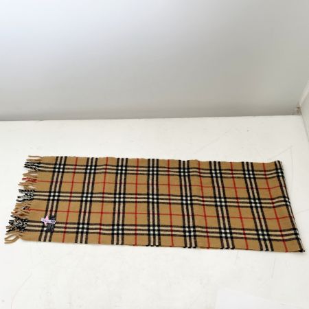  Burberrys バーバリーズ マフラー チェック ラムズウール ブラウン
