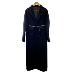 ◆◆ Yohji yamamoto(Y's) ヨージヤマモト(ワイズ) ベルトドッキングウールコート ロングコート サイズ4 N1-C06-101 ブラック Bランク