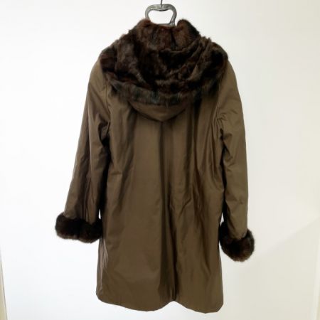  balmain バルマン 毛皮コート シルク100％ Mサイズ SQ320-90HQT ブラウン