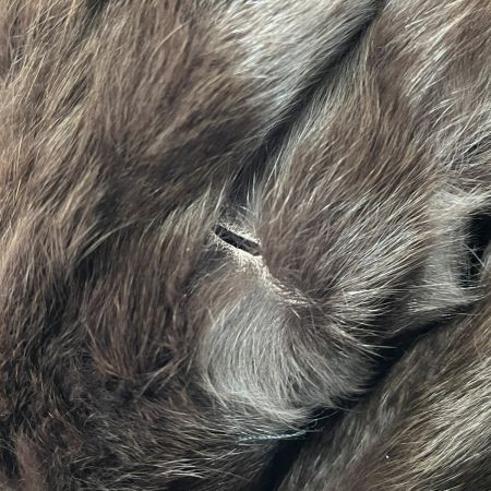  balmain バルマン 毛皮コート シルク100％ Mサイズ SQ320-90HQT ブラウン