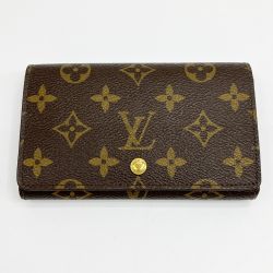 ◆◆ LOUIS VUITTON ルイヴィトン モノグラム ポルト モネ・ビエ トレゾール 2つ折り財布 M61730 ブラウン Bランク