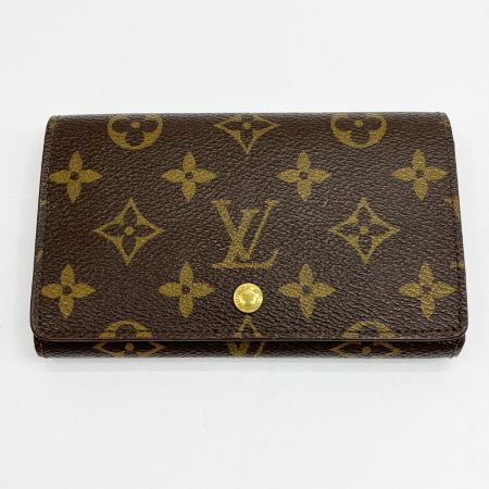  LOUIS VUITTON ルイヴィトン モノグラム ポルト モネ・ビエ トレゾール 2つ折り財布 M61730 ブラウン