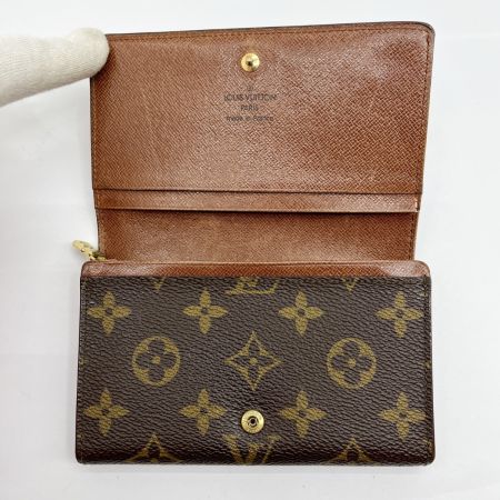  LOUIS VUITTON ルイヴィトン モノグラム ポルト モネ・ビエ トレゾール 2つ折り財布 M61730 ブラウン
