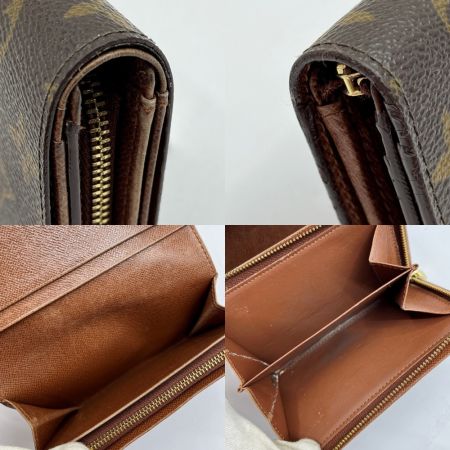  LOUIS VUITTON ルイヴィトン モノグラム ポルト モネ・ビエ トレゾール 2つ折り財布 M61730 ブラウン