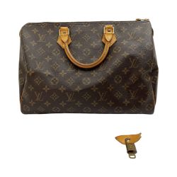 ◆◆ LOUIS VUITTON ルイヴィトン モノグラム スピーディ35 バッグ 取っ手ちぎれ有 M41524 ブラウン系 Cランク