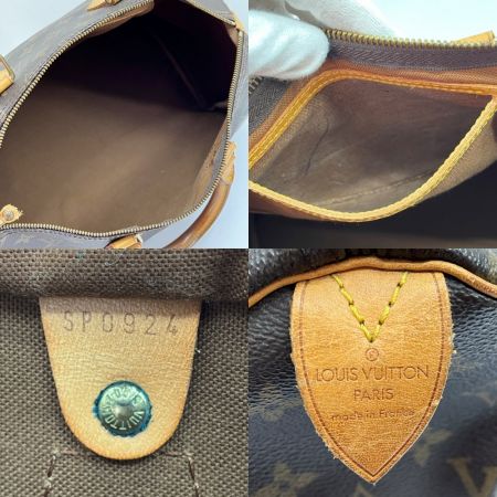  LOUIS VUITTON ルイヴィトン モノグラム スピーディ35 バッグ 取っ手ちぎれ有 M41524 ブラウン系
