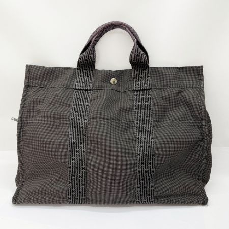  HERMES エルメス バッグ トートバッグ  エールラインMM スレ有 グレー