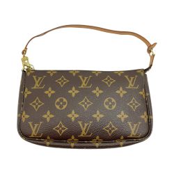 ◆◆ LOUIS VUITTON ルイヴィトン モノグラム ポシェット アクセソワール バッグ ハンドバッグ M51980 ブラウン Bランク