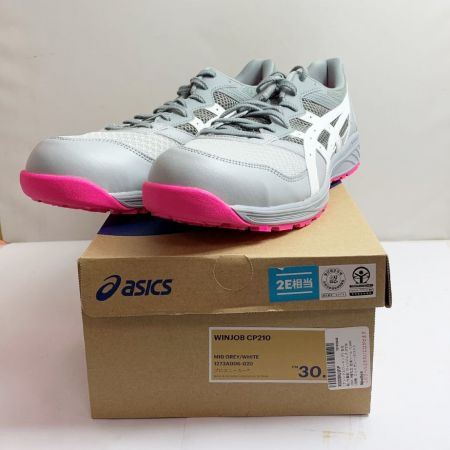  asics アシックス 安全靴　作業靴　30.0cm WINJOB CP210 ミッドグレー x ホワイト