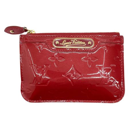  LOUIS VUITTON ルイヴィトン ヴェルニ ポシェット・クレ コインケース ポムダムール  膨らみ・型崩れ M93559 レッド