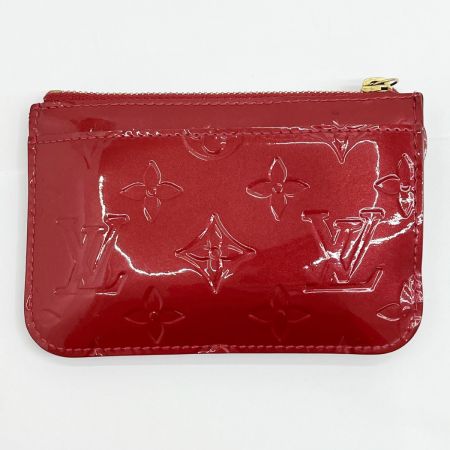  LOUIS VUITTON ルイヴィトン ヴェルニ ポシェット・クレ コインケース ポムダムール  膨らみ・型崩れ M93559 レッド